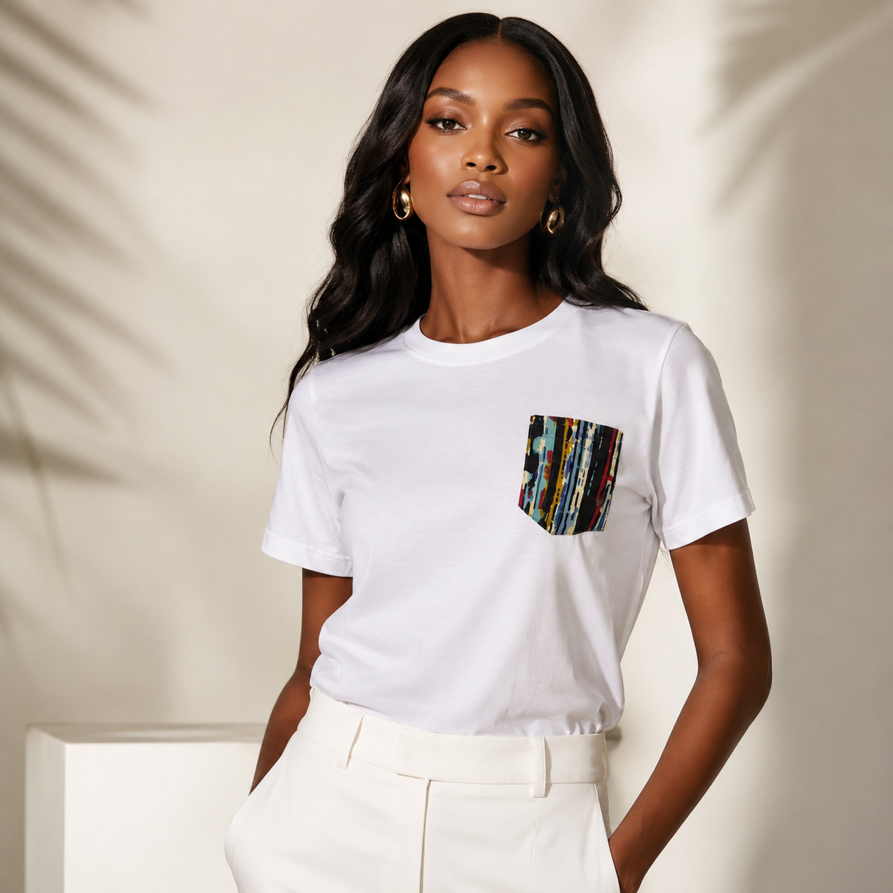 Lune Crew Neck White Top